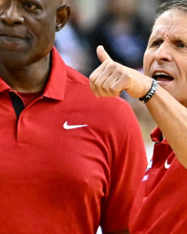 Razorbacks coach Eric Musselman against Lipsomb on Saturday night